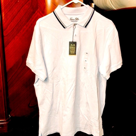 Tasso Elba Mens Cotton Polo Shirt - Picture 2 of 8